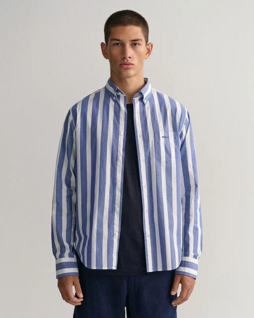 Gant Blue Wide Striped Regular Fit