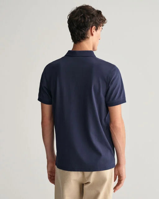 Gant Navy + Red Contrast Pique Polo