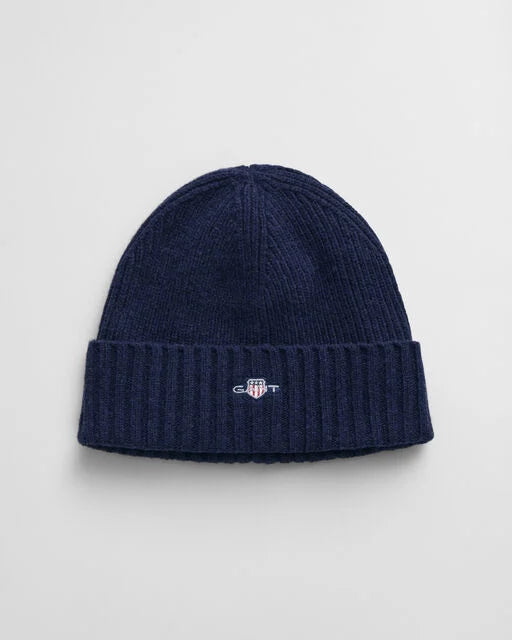 Gant Navy Shield Wool Beanie