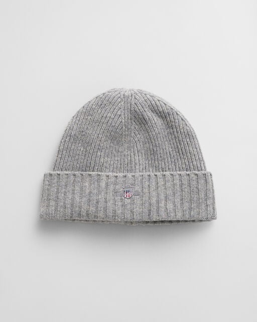 Gant Grey Shield Wool Beanie