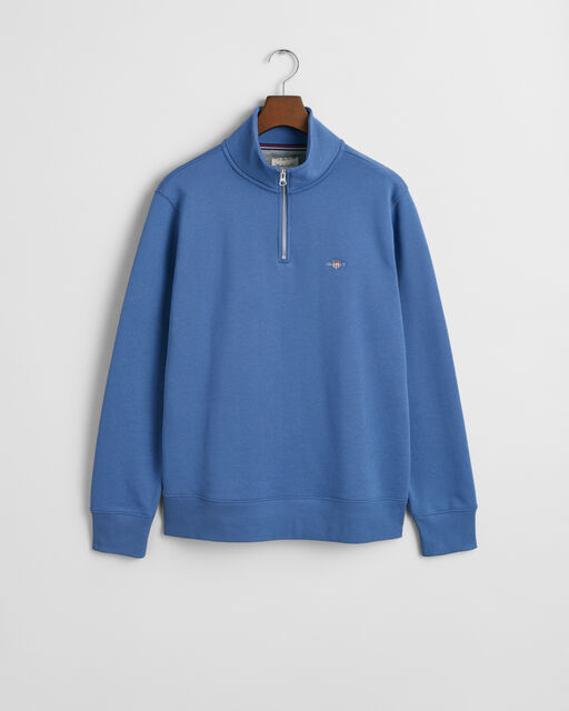 Gant Rich Blue Shield Half Zip Sweatshirt