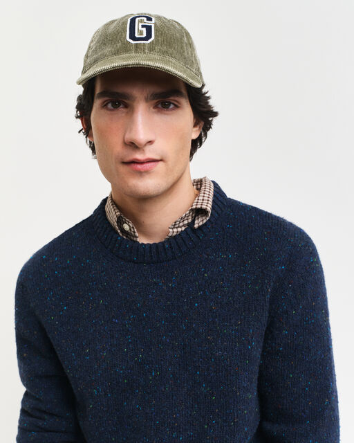 Gant Navy Salt & Pepper Crew Neck Jumper