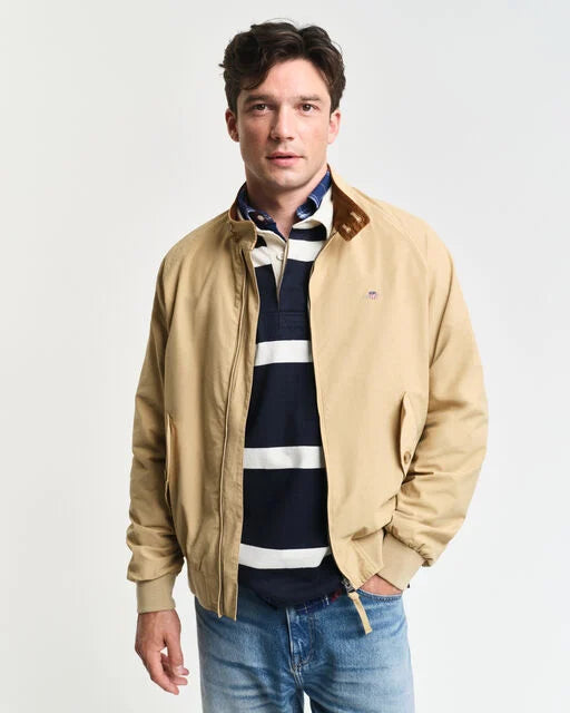 Gant Tan Cotton Harrington Jacket