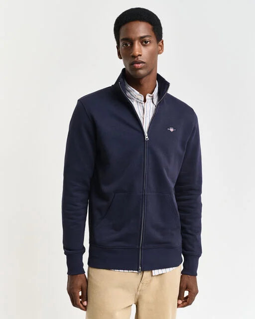 Gant Navy Shield Full Zip Sweatshirt