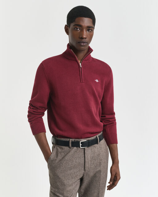 Gant Cherry Cotton Half Zip Jumper