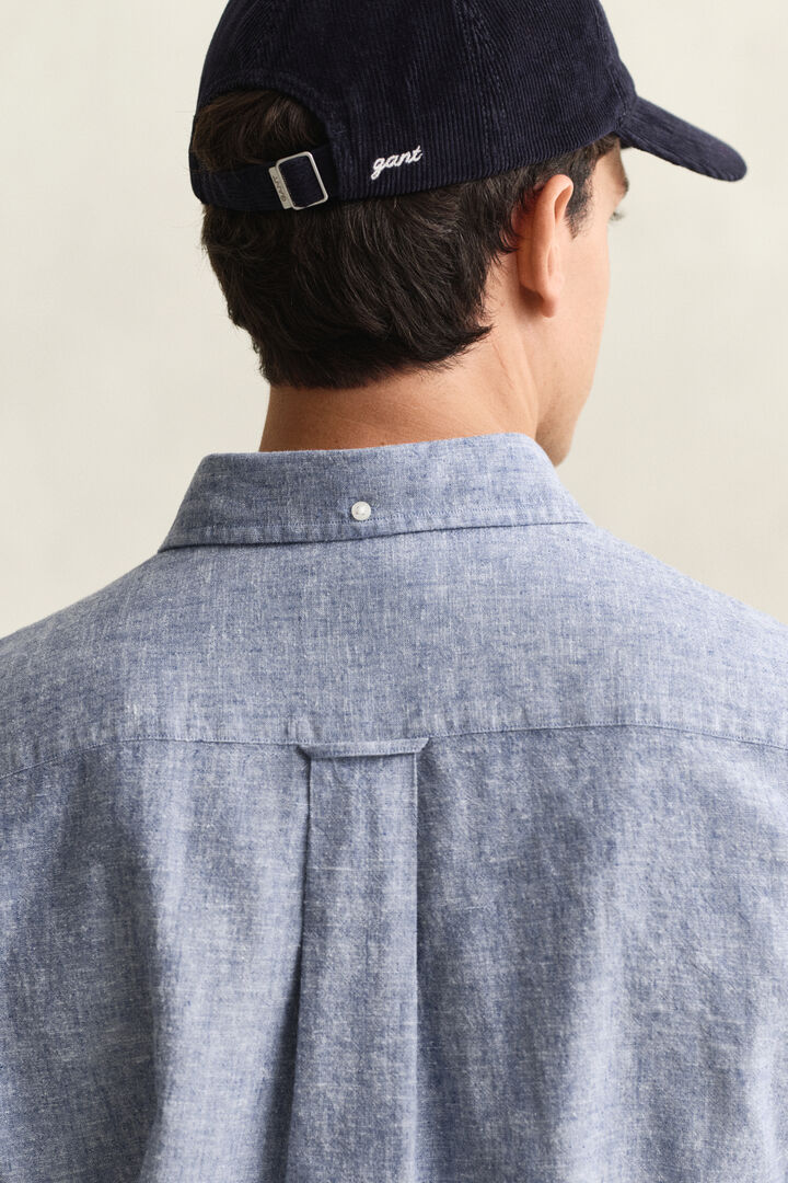 Gant Blue Linen Blend Regular Fit