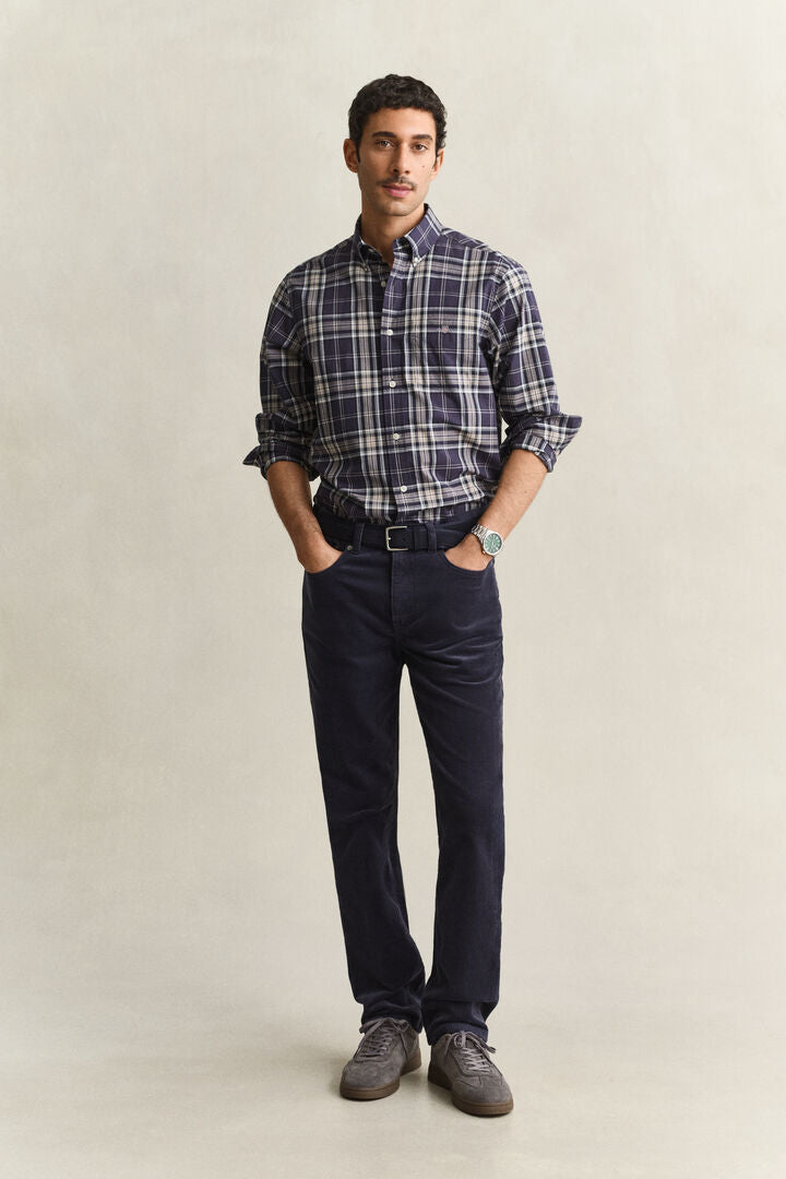 Gant Navy Checked Poplin Shirt