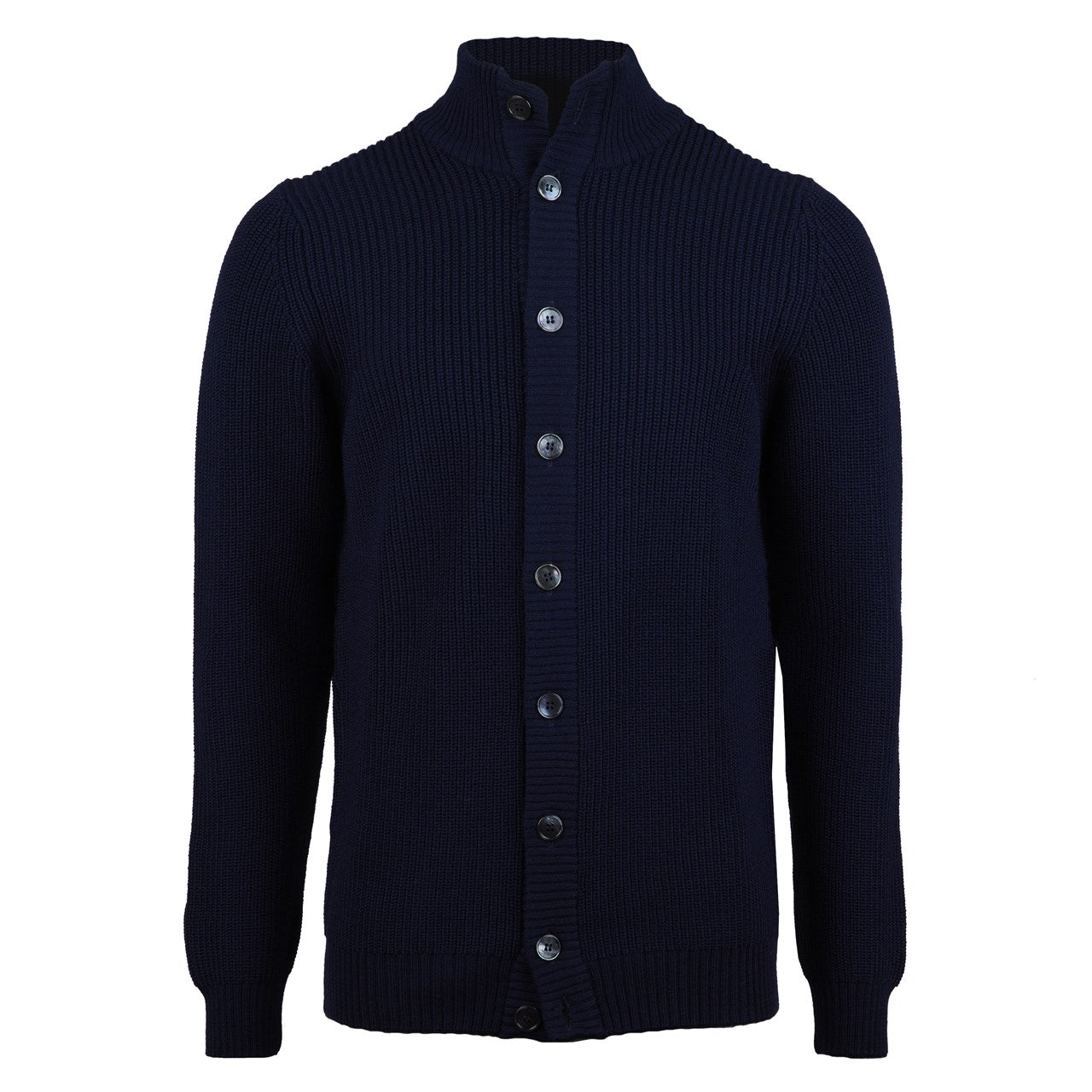 Stenstroms Navy Knitted Merino Cardigan – Malahide Menswear