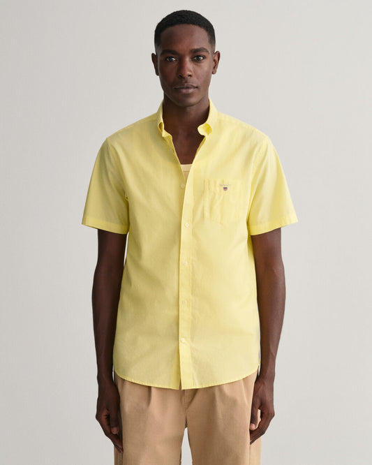 Gant Yellow Short Sleeved Broadcloth Shirt